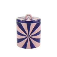 Deco Jar -Swirl- Dolomite - Pink/Violet - 11x11x14,5cm