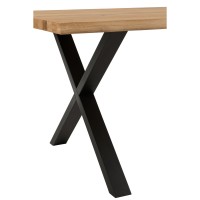 J-Line Tafel Poten Kruis Staal Zwart