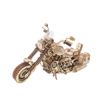 Wooden Puzzle 3D Cruiser Motorcycle, Robotime, LK504, 27x11.6x16cm