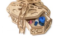 Eco Wood Art 3D Mechanical Puzzle Globe Blue, 396, 32x32x50.5cm