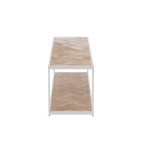 J-Line salontafel Zigzag - hout/metaal - naturel/wit