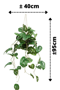 Monstera Monkey Bush Artificial Hanging Plant 95cm