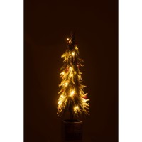 J-Line Kerstboom+Led Kunststof Sneeuw Groen/Rood Large
