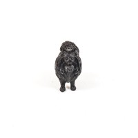 Ornament - Pomeranian Dog - Polyresin - Black - 23x10x18cm