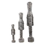 Bastian Grey Cement Nutcracker Statue L