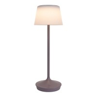 Solar battery lamp "Emmi" 38 cm high, umbrella Ø 13 cm, metal in blackberry and white plastic, for the outdoor area, dimmable CCT.