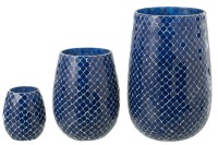 J-Line scented candle Mia Mosaik Blue Large-230h