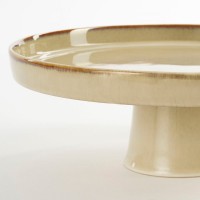 Racco Cake stand - H11 x Ø28 cm - Stoneware - Beige