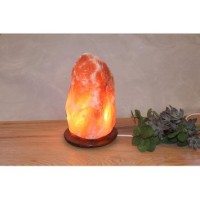 Himalaya Salt Dreams, Salt Lamp on Wooden Base, 42224, Orange, approx. 25 cm high