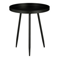 Flores Side table - H38 x Ø34 cm - Metal - Black