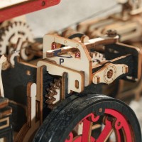Robotime, 3D DIY Houten Modelbouwpakket, Steam Engine, LKA01, 32x6x23,5cm