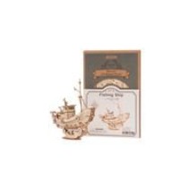 Robotime, 3D Houten Puzzel Fishing Ship, TG308, 19x4,8x15,8cm