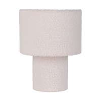 Table lamp "Fluffy" with text blades and foot in white, E27, approx. 31 cm high