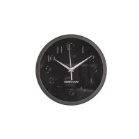 Wall Clock - Metal/Glass - Black - 25x4,2x25cm