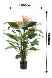 Strelitzia Artificial plant 120cm with flower