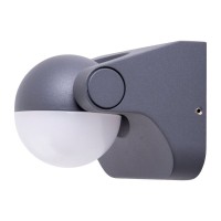 LED wall lamp "pallas", made of metal and plastic in anthracite, with integrated LED