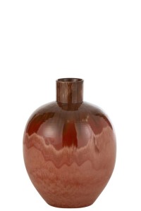 J -Line Vase Aline Oval - Ceramics - Red - Large - 47 cm high
