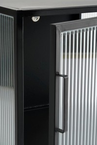 Clifton storage cupboard with doors - L38 x B35 x H50 cm - Metal - Black