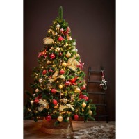 Kerstboomrok - H26 x Ø50 cm - Zeegras - Goud