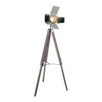 Standing lamp three-legged "Holly" made of dark nature with an E27 version, 100-140 cm high, lamp for living room, dining room or office