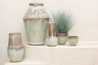 J-Line vase Bottle Nice - ceramic - aqua/grey