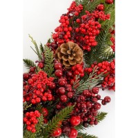 Randell Druppelvormige Kerstslinger - L110 x B18 x H10 cm - Rood