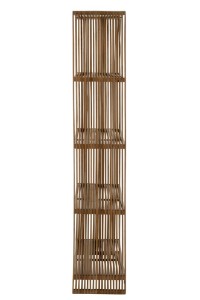 J-Line Bookcase 4 Shelves Recycled Teak Natural