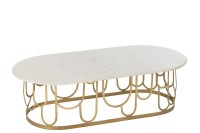 J-Line Coffee Table Moza Metal/Marble Gold