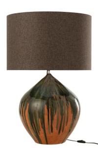 J-Line Lamp Paint Stripes Ceramic Mix