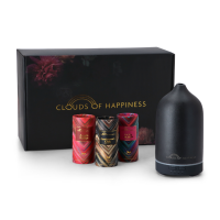 Gift box Black Ceramic aroma diffuser + La Vie est belle + Angels Garden + Gentlemans Club