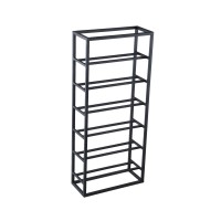 Kentyn Black Rectangle Iron Wine Rack Small