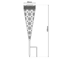 2er-Set LED Solarleuchte "PAULA" , für Außen, Erdspieß aus Metall und Kunststoff in Braun, mit integrierter LED