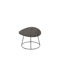 J-Line Bijzettafel Ovaal Hout/Metaal Donkerbruin S