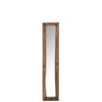 J-Line spiegel Rechthoek - hout - bruin - small - 120 x 24 cm