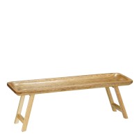 Duko Dienblad - L50 x B15 x H17 cm - Mangohout - Donkerbruin