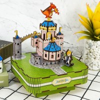 Music box DIY 3D Wooden Puzzle, Fairytable Castle, Tone-Cheer, TQ062, 14x14x18.5cm