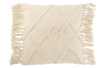 J-Line Square cushion – cotton – 70x50 cm – beige