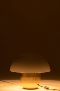 J-Line lamp Mushroom - iron - white/gold - small