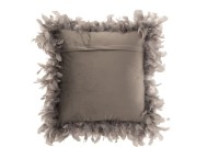 J-Line cushion Plumes - polyester - gray