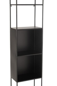 J-Line Rack Ricard Metal/Glass Black