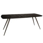 Fieron Black Acaia Wooden Dining Table Oval 240cm