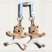 Meddy Teddy Keychain, White, 19cm excl. cord, w20-ws