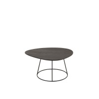 J-Line Bijzettafel Ovaal Hout/Metaal Donkerbruin S