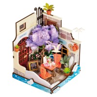 Robotime, DIY Huisje, Sea Holiday Restaurant, DS039, 10x9,x13cm