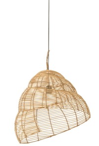 J-Line Hanging lamp Snail - bamboo - natural