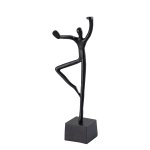 Eagen Black Casted Alu Statue Kung Fu Man