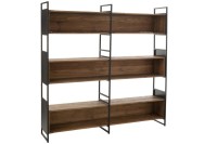 J-Line Rack Recycled Wood/Metal Black/Natural Large