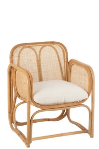 J-Line chair + cushion Casablanca - jute - natural