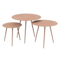 J-Line bijzettafel - ijzer - oud roze