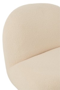 J-Line Lounge Chair Snow Poplar Wood/Foam White/Black